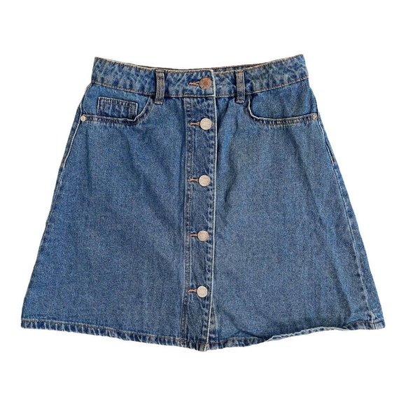 🍓NOISY MAY DENIM SKIRT BUTTON UP🍓 - Picture 1 of 4